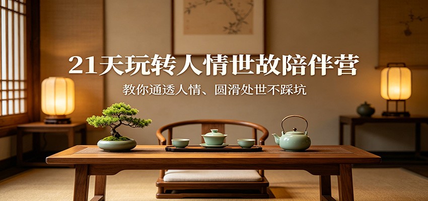 21天玩转人情世故陪伴营：教你通透人情、圆滑处世不踩坑-独家科技资源网