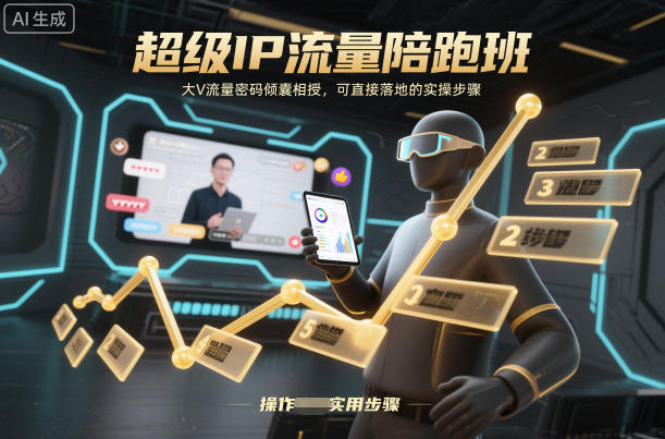 超级IP流量陪跑班,大V流量密码倾囊相授,可直接落地的实操步骤-独家科技资源网