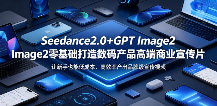 Seedance2.0+GPT Image2零基础打造数码产品高端商业宣传片，让新手也能低成本、高效率产出品牌级宣传视频-独家科技资源网