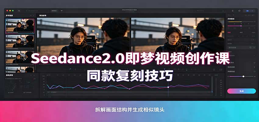 Seedance2.0即梦视频创作课:剧本式视频制作,同款复刻技巧,多行业案例落地教学-独家科技资源网