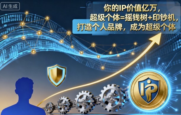 你的IP价值亿万，超级个体=摇钱树+印钞机，打造个人品牌，成为超级个体-独家科技资源网