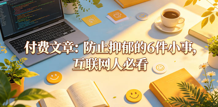 付费文章：防止抑郁的6件小事，互联网人必看！-独家科技资源网
