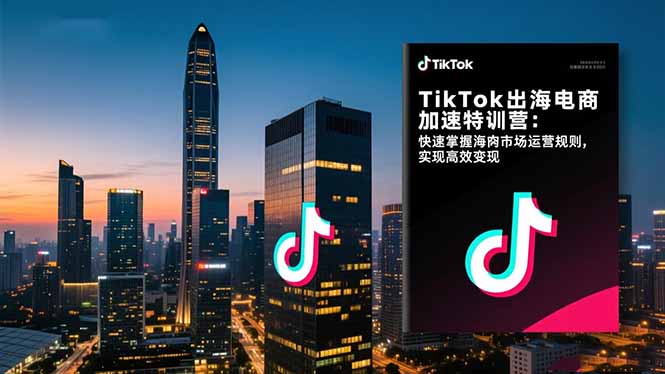 TikTok出海电商加速特训营:快速掌握海外市场运营规则,实现高效变现-独家科技资源网