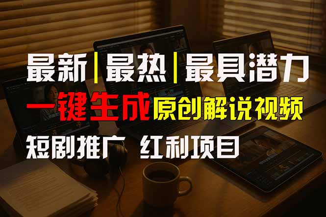 短剧推广新思路，AI一键生成原创解说视频，10分钟产出100条，30天赚了5.5w-独家科技资源网