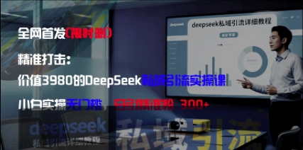精准打击：价值3980的DeepSeek私域引流实操课，小白实操无门槛，日引精准粉300+-独家科技资源网