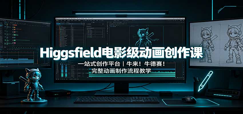 Higgsfield电影级动画创作课：一站式创作平台，牛来！牛德赛！完整动画制作流程教学-独家科技资源网