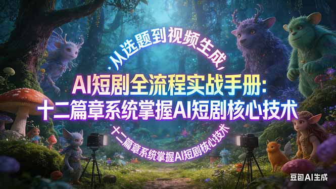 AI 短剧全流程实战手册:从选题到视频生成,十二篇章系统掌握 AI 短剧核心技术-独家科技资源网