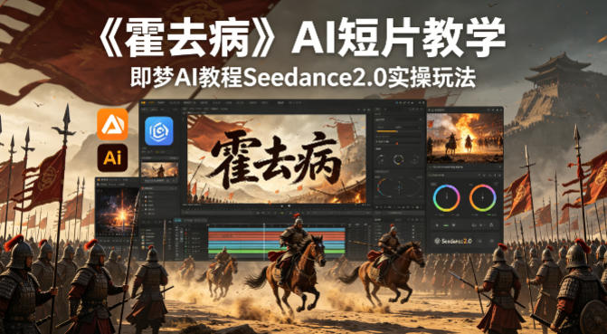 《霍去病》AI短片教学，即梦AI教程Seedance2.0实操玩法-独家科技资源网