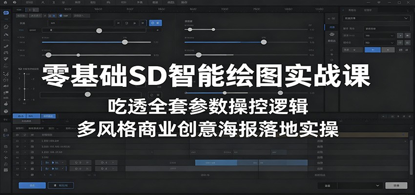 零基础SD智能绘图实战课:吃透全套参数操控逻辑,多风格商业创意海报落地实操-独家科技资源网