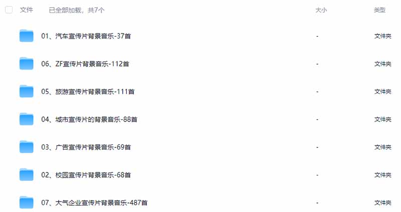 图片[3]-某宝付费购买，常用6G音效合集！970+首宣传片背景音乐，无版权可商用大气素材，分类清晰，高质量内容-独家科技资源网