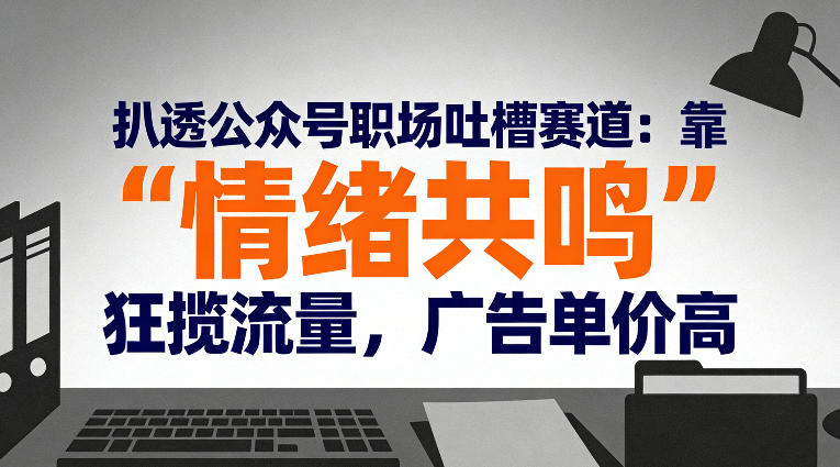 扒透公众号职场吐槽赛道：靠“情绪共鸣”狂揽流量，广告单价高-独家科技资源网