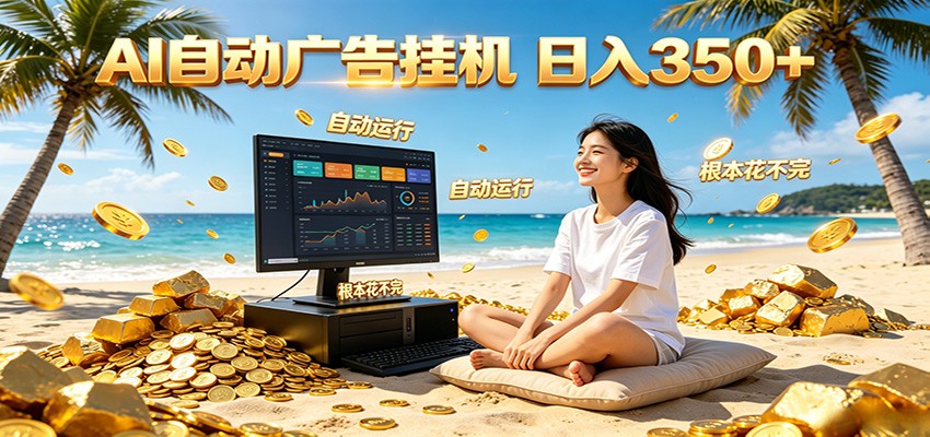 AI自动广告挂机 日入350+ 真正做到躺赚式变现,根本花不完!-独家科技资源网