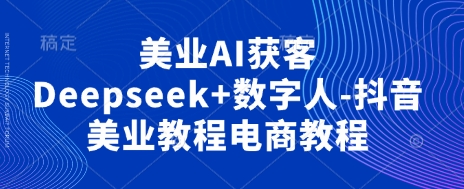 美业AI获客Deepseek+数字人-抖音美业教程电商教程-独家科技资源网