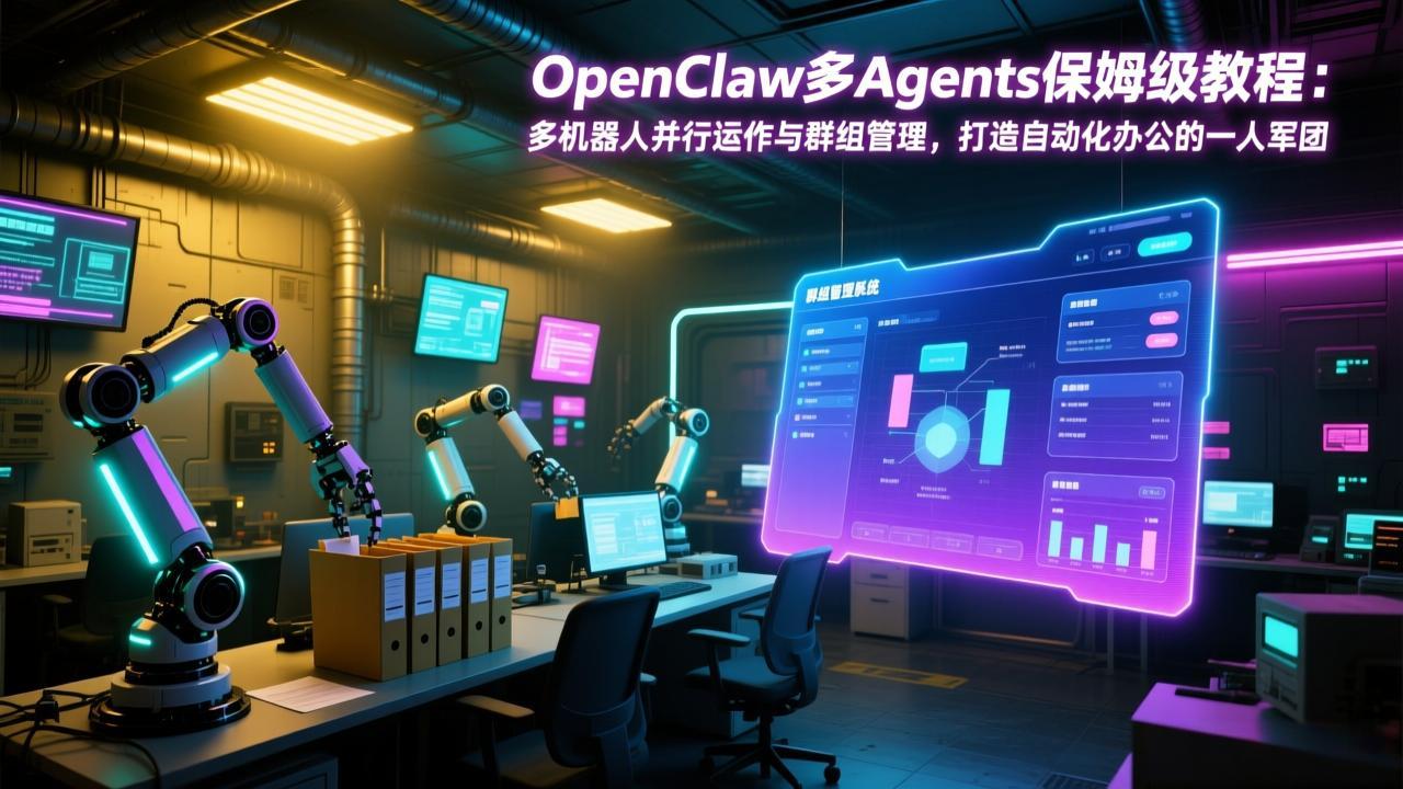 OpenClaw多Agents保姆级教程：多机器人并行运作与群组管理，打造自动化办公的一人军团-独家科技资源网