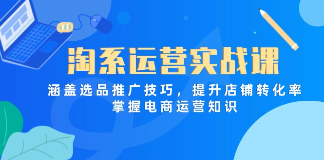淘系运营实战课，涵盖选品推广技巧，提升店铺转化率，掌握电商运营知识-独家科技资源网