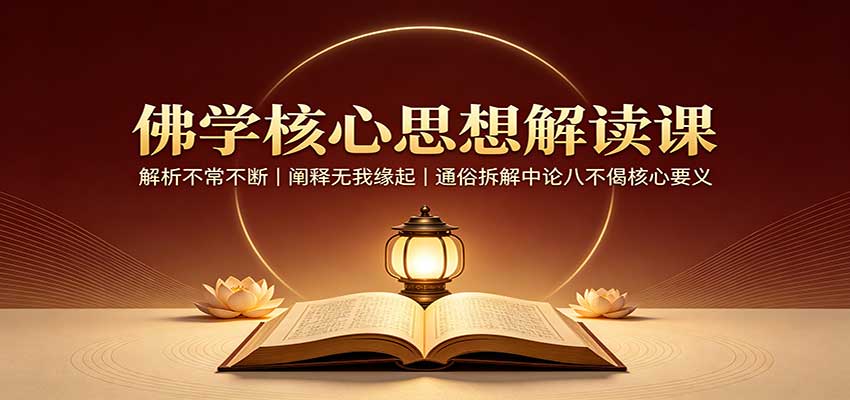 佛学核心思想解读课：解析不常不断，阐释无我缘起，通俗拆解中论八不偈核心要义-独家科技资源网