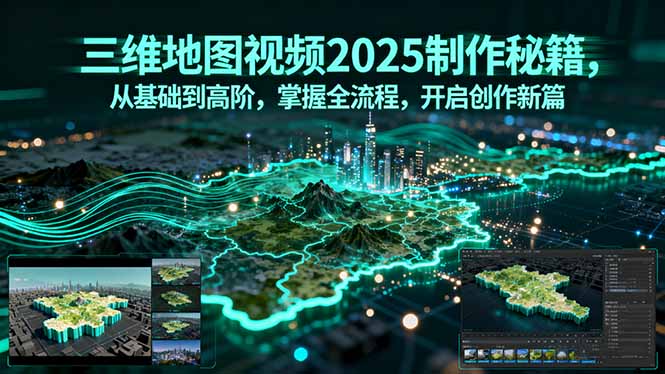 三维地图视频2025制作秘籍，从基础到高阶，掌握全流程，开启创作新篇-独家科技资源网