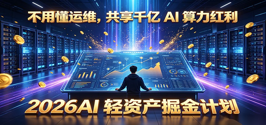 不用懂运维,共享千亿 AI 算力红利,2026AI 轻资产掘金计划-独家科技资源网