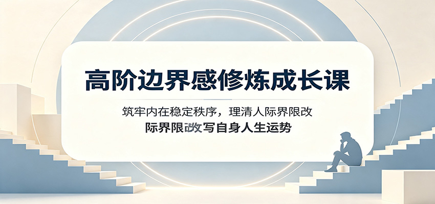 高阶边界感修炼成长课：筑牢内在稳定秩序，理清人际界限改写自身人生运势-独家科技资源网
