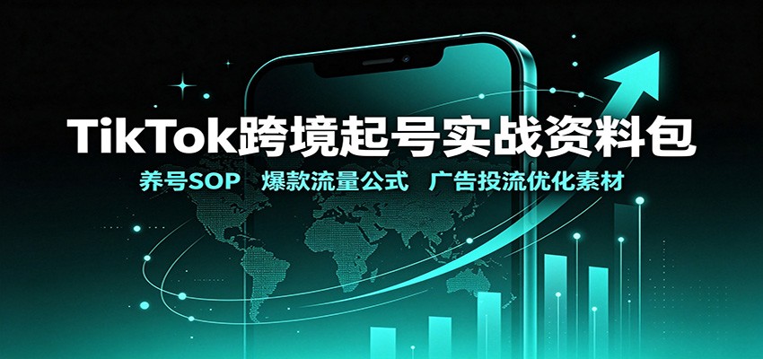 TikTok跨境起号实战资料包：养号SOP，爆款流量公式，广告投流优化素材-独家科技资源网