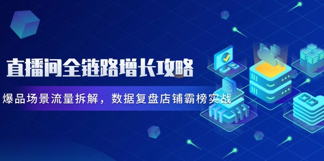 直播间全链路增长攻略，爆品场景流量拆解，数据复盘店铺霸榜实战-独家科技资源网