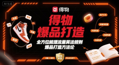 得物爆品打造，全方位梳理得物流量算法规则爆品打造规则-独家科技资源网