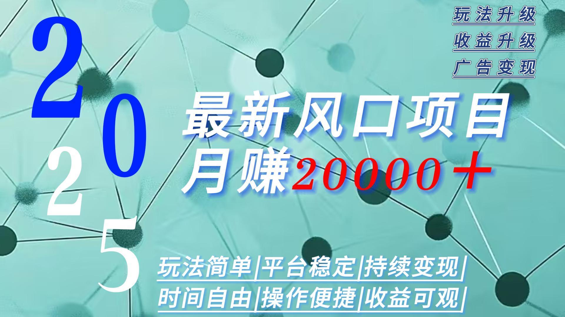 2025广告赛道新风口-月赚2W＋玩法简单，时间自由-独家科技资源网