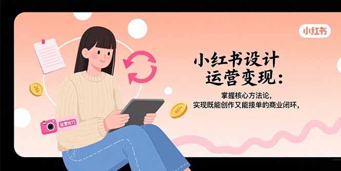 小红书设计运营变现：掌握核心方法论，实现既能创作又能接单的商业闭环-独家科技资源网
