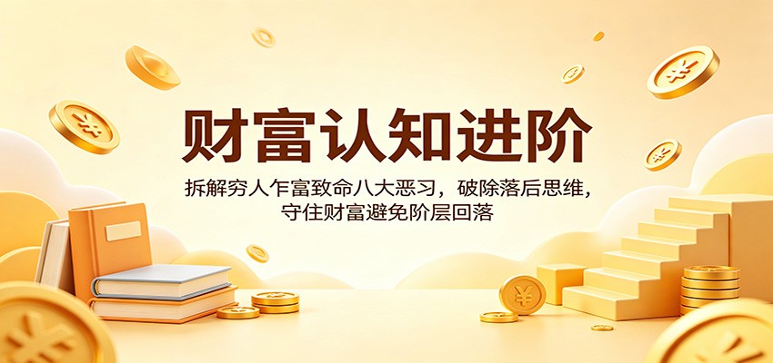 财富认知进阶：拆解穷人乍富致命八大恶习，破除落后思维，守住财富避免阶层回落-独家科技资源网