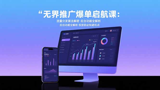 无界推广爆单启航课：流量分发算法解密 后台功能全解析 投放前必知避坑点-独家科技资源网