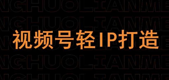 视频号线上课程，视频号轻IP打造-独家科技资源网