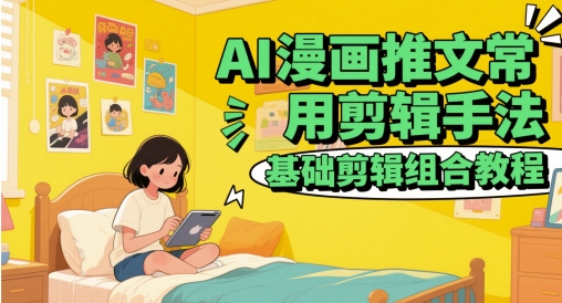 AI漫画推文常用剪辑手法，基础剪辑组合教程-独家科技资源网