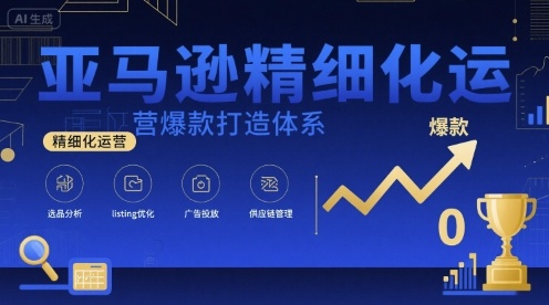 亚马逊精细化运营爆款打造体系，视频课+全套资料文档-独家科技资源网