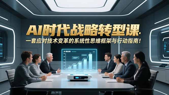 AI时代战略转型课：一套应对技术变革的系统性思维框架与行动指南！-独家科技资源网