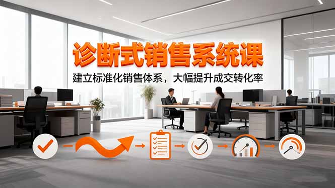 诊断式销售系统课,建立标准化销售体系,大幅提升成交转化率-独家科技资源网