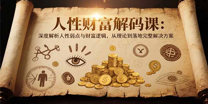 人性财富解码课6.0：深度解析人性弱点与财富逻辑，理论到落地完整解决方案-独家科技资源网