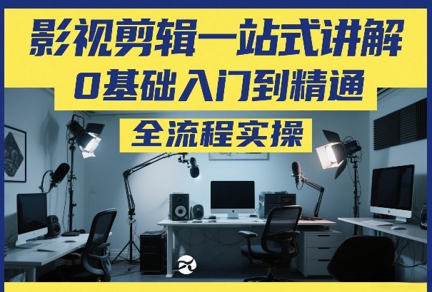 影视剪辑一站式讲解，0基础入门到精通，全流程实操-独家科技资源网