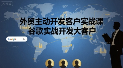 外贸主动开发客户实战课，谷歌实战开发大客户-独家科技资源网