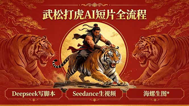 武松打虎AI短片全流程：Deepseek写脚本+Seedance生视频+海螺生图-独家科技资源网