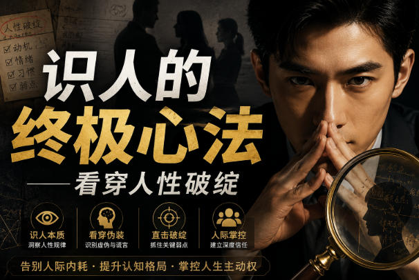 付费文章:识人的终极心法——看穿人性破绽-独家科技资源网