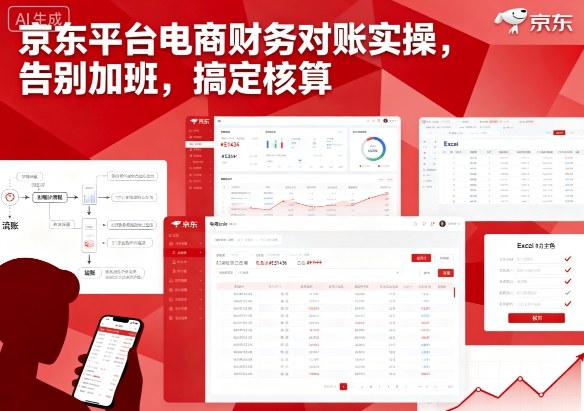 京东平台电商财务对账实操，告别加班，搞定核算-独家科技资源网