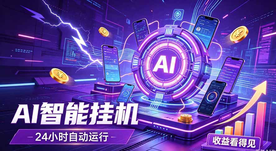 AI智能广告挂机，躺赚新模式 设备托管运行，解放双手持续变现-独家科技资源网