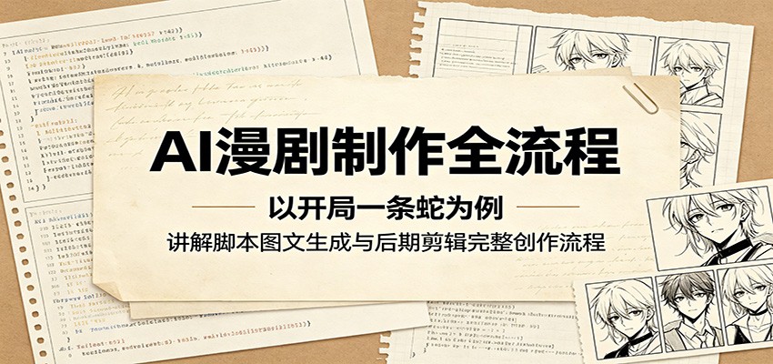 AI漫剧制作全流程:以开局一条蛇为例,讲解脚本图文生成与后期剪辑完整创作流程-独家科技资源网