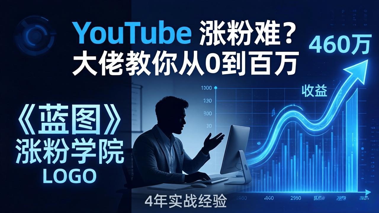 YouTube 涨粉难？《蓝图涨粉学院》：4 年赚 460 万的大佬教策略，从0到百万有路径！-独家科技资源网