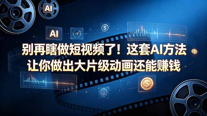 别再瞎做短视频了!这套 AI 方法让你做出大片级动画还能赚钱【原创双语字幕】-独家科技资源网