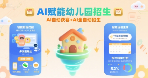 AI赋能幼儿园招生，AI自动获客+AI全自动招生-独家科技资源网