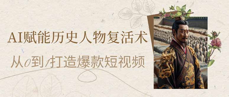 AI赋能历史人物复活术：从0到1打造爆款短视频-独家科技资源网