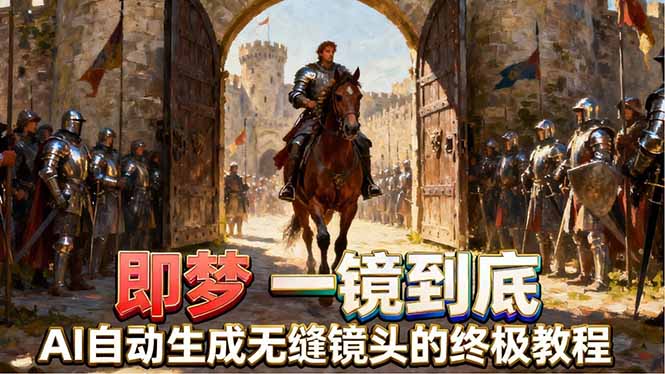 即梦AI一镜到底终极教程，智能补帧+运镜技巧，AI自动生成无缝丝滑长镜头高效出片-独家科技资源网