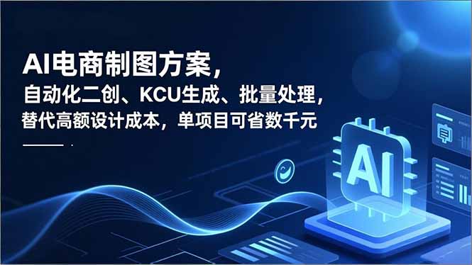 AI电商制图方案，自动化二创、SKU生成、批量处理，替代高额设计成本，单项目可省数千元-独家科技资源网