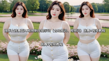 微胖女孩舞蹈AI视频制作提示词(含绘图词、视频词) 跳舞+视频教程-独家科技资源网